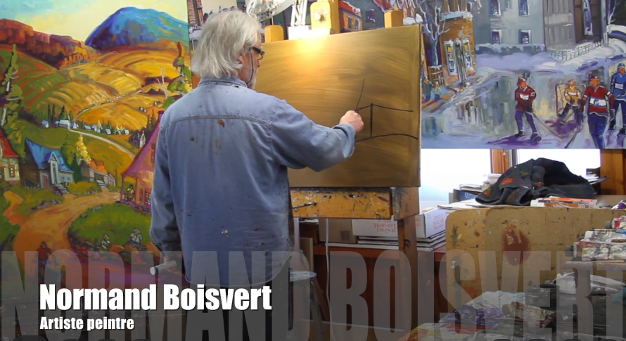 Normand Boisvert à l’œuvre dans son atelier